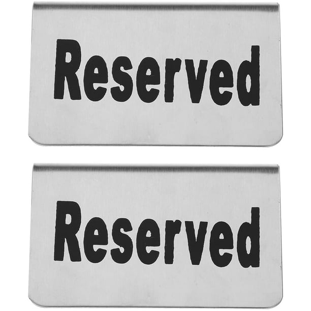 Wedding Church LUOZZY 2Pcs Reserved Signs Metal Tent Place Cards Reserved Table Signs for Restaurant Business Meeting Wedding Church LUOZZY 2Pcs Reserved Signs Metal Tent Place Cards Reserved Table Signs for Restaurant Business Meeting
